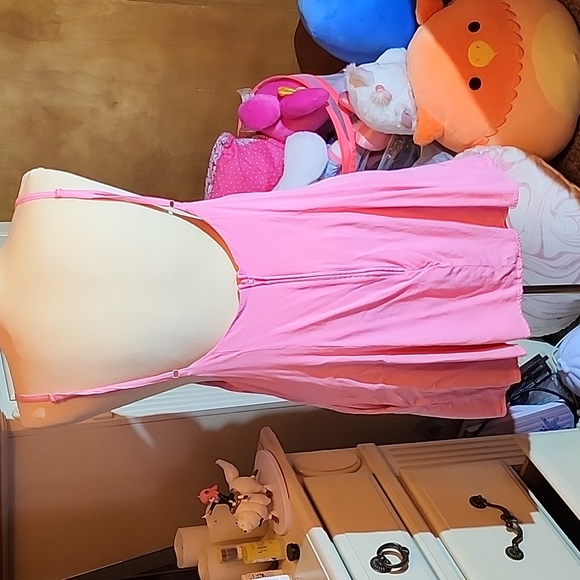 gently used pink suspender skirt - Picture 2 of 5